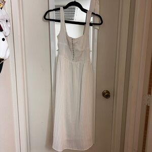 White midi dress